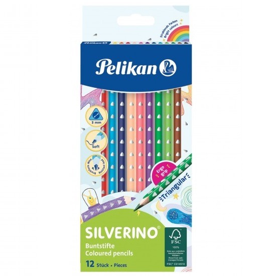 Pelikán Silverino 12 db-os színes ceruza készlet
