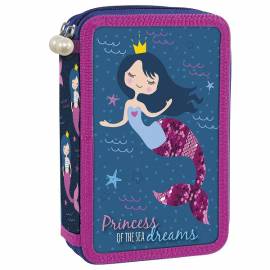 Sellő emeletes tolltartó flitteres dísszel - Princess dreams