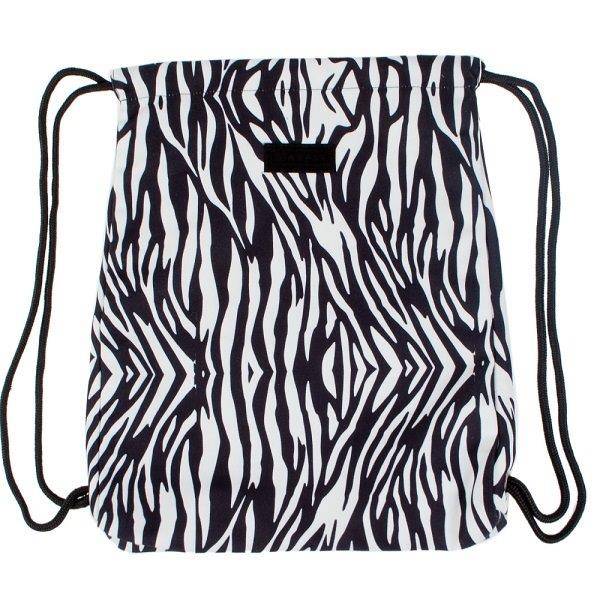 Zebra mintás tornazsák, kis táska