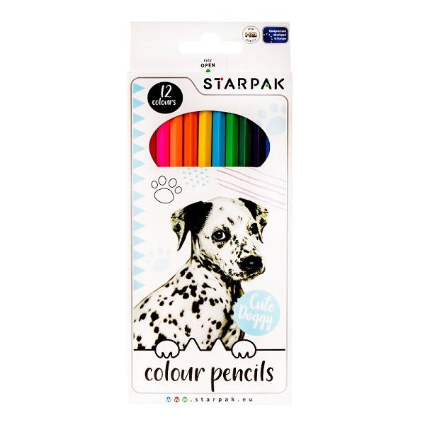 Kutyás színes ceruza 12 db-os készlet - Starpak