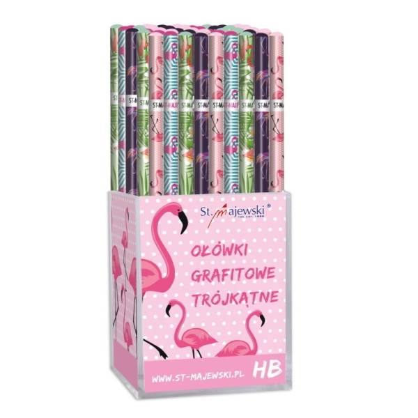 Háromszög grafit ceruza HB - Flamingó