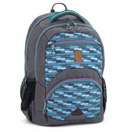 Ars Una ergonomikus hátizsák iskolatáska - Kék mintás