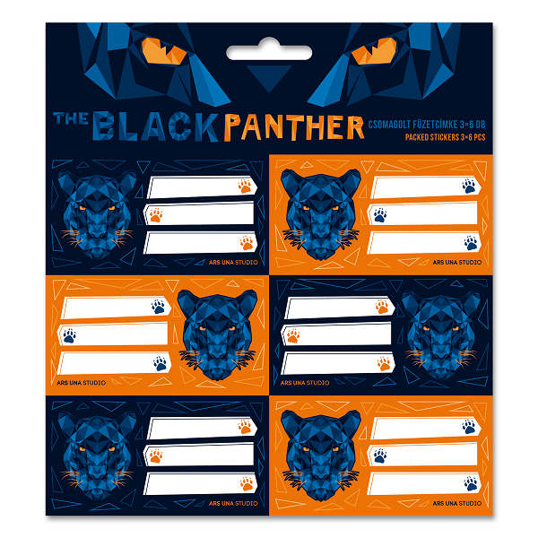 Ars Una füzetcímke 3×6 db-os – Black Panther