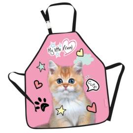 My Little Friend cicás festőköpeny – Pink Cat
