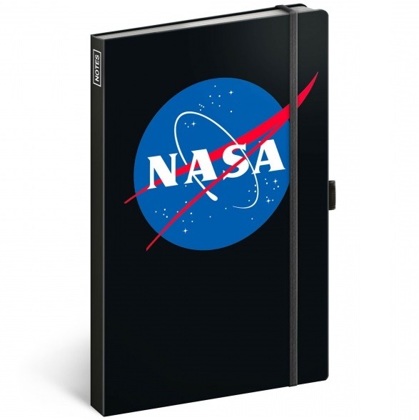 NASA napló A5 - vonalas - fekete