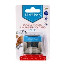 Starpak műanyag tartályos hegyező dupla – kék