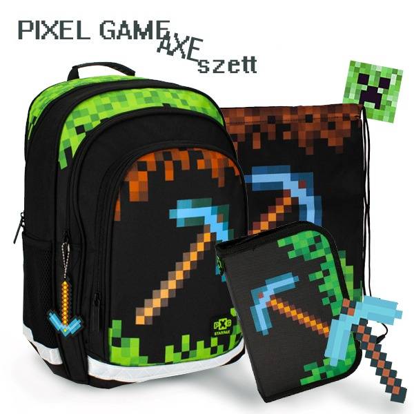 Starpak iskolatáska, hátizsák SZETT – Pixel Game Axe