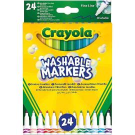 Crayola Kimosható vékony hegyű filctoll szett 24 darabos             