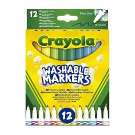 Crayola Kimosható vékony hegyű filctoll szett 12 darabos             