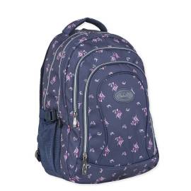 Budmil virágos iskolatáska, hátizsák – Purple Flowers