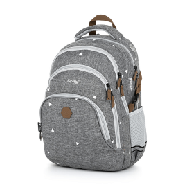 OXYBAG ergonomikus iskolatáska hátizsák - Grey Triangles