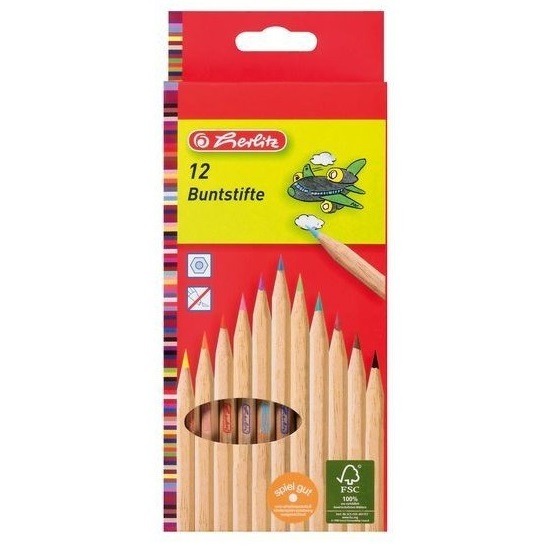 Herlitz Naturfa 12 db-os színes ceruza készlet