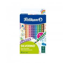 Pelikán Silverino 12 db-os színes ceruza készlet - vastag