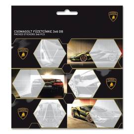 Ars Una füzetcímke 3x6 db-os - Lamborghini sárga