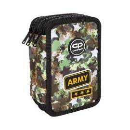 CoolPack terepmintás 3 emeletes tolltartó felszerelt - Army Stars