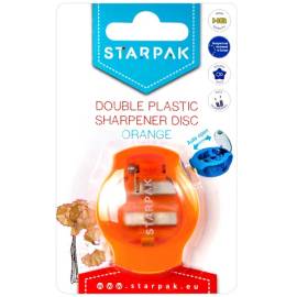Starpak műanyag tartályos dupla hegyező DISC - narancs