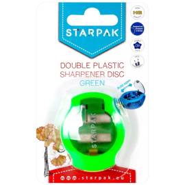 Starpak műanyag tartályos dupla hegyező DISC - zöld