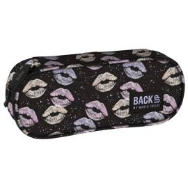 BackUp fekete ovális tolltartó - Kisses