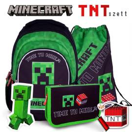 Minecraft iskolatáska, hátizsák szett – TNT