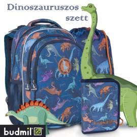 Budmil dinoszauruszos ergonomikus iskolatáska SZETT