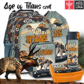 Ars Una dinoszauruszos iskolatáska, hátizsák SZETT 5 részes - Age of Titans