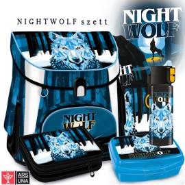 Ars Una Nightwolf iskolatáska mágneszáras SZETT 5 részes