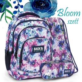 BackUp virágos iskolatáska hátizsák SZETT - Bloom