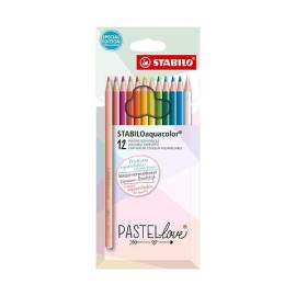 Stabilo akvarell színes ceruza készlet 12 db-os pasztell