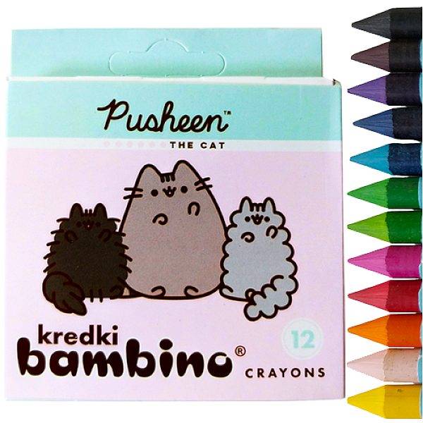 Pusheen Cat cicás 12 színű zsírkréta készlet