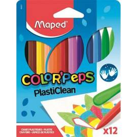 MAPED PlastiClean zsírkréta készlet - 12 színű