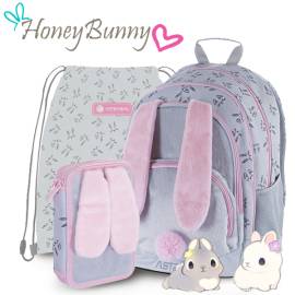 Astra nyuszis iskolatáska, hátizsák SZETT - HoneyBunny