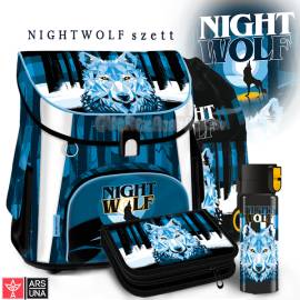 Ars Una farkasos iskolatáska 4 részes SZETT Nightwolf
