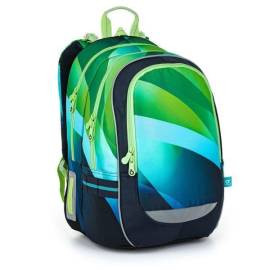 TOPGAL ergonomikus iskolatáska hátizsák CODA - Green Waves